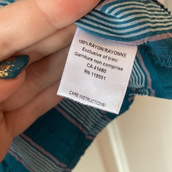 Large Gentle Fawn off the shoulder striped top - Picture 7 of 7